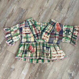Magnolia Pearl Madras Green Top